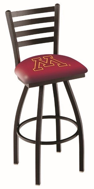 metal swivel seat stool with college logo