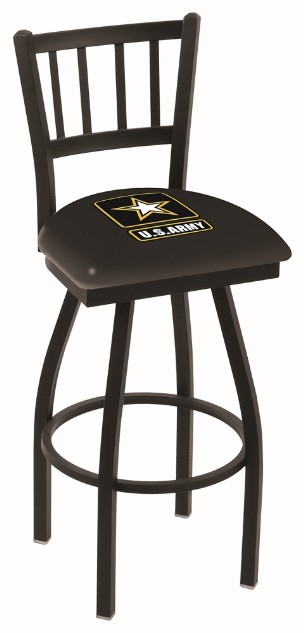 Metal swivel seat bar stool with logo