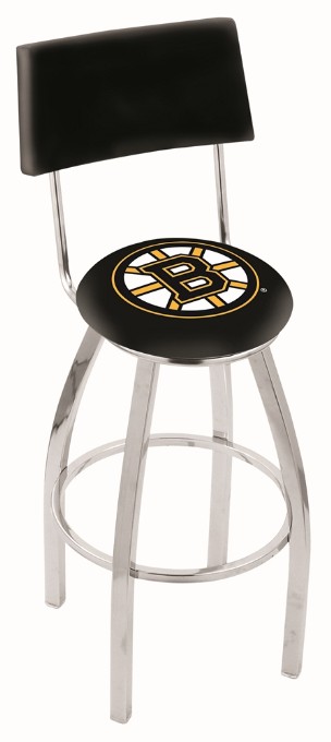 metal swivel seat bar stool with NHL logo